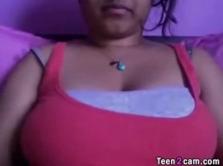 BBW indian rubs her tits and pussy